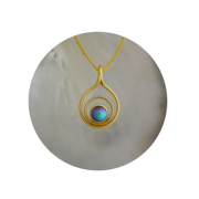 -Sold- 18ct Yellow Gold Pendant. 9 mm Gem Grade Brereton Blue Pearl.